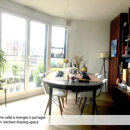 Chambre Privee Dans Un Roof-Top Unique Colombes  Exterior photo